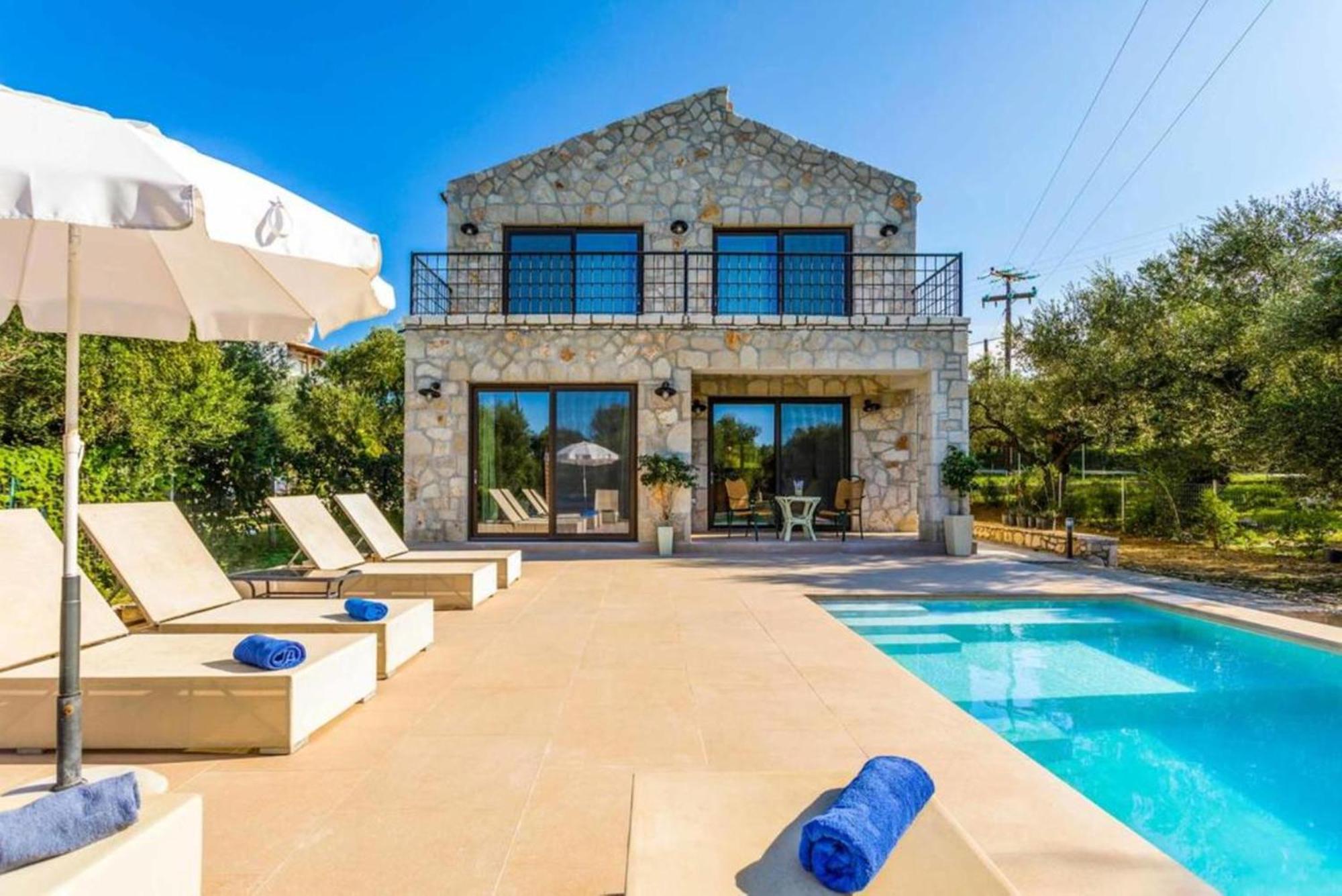 Astarte Villas - Petra Elia Private Villa With Pool Plános Exterior foto